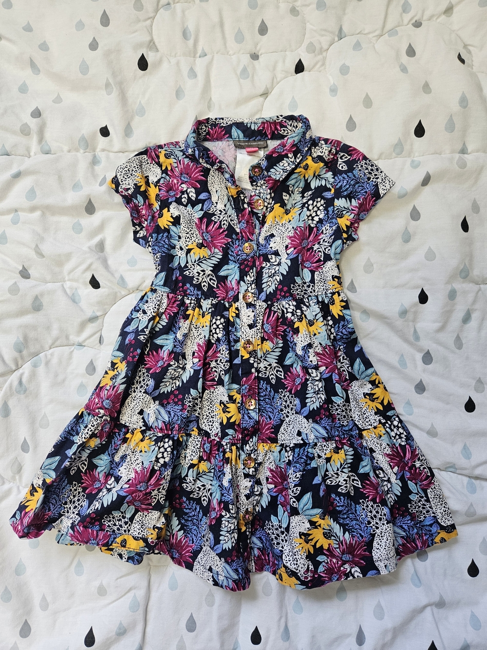 Vince Camuto Toddler Girl Floral Button-Front Dress, Size 3T